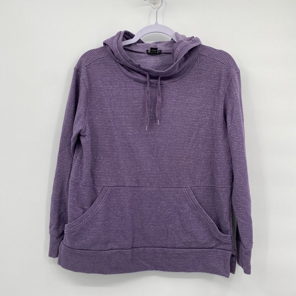 Champion Elite Pullover Funnel Neck Long Sleeve Sweatshirt Purple Size Medium
